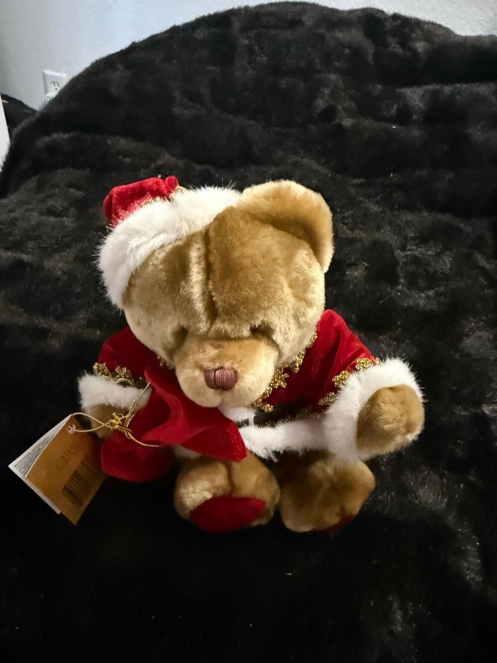 New Godiva 2001 Santa Clause Teddy Bear 8” Plush Stuffed Animal Collectible